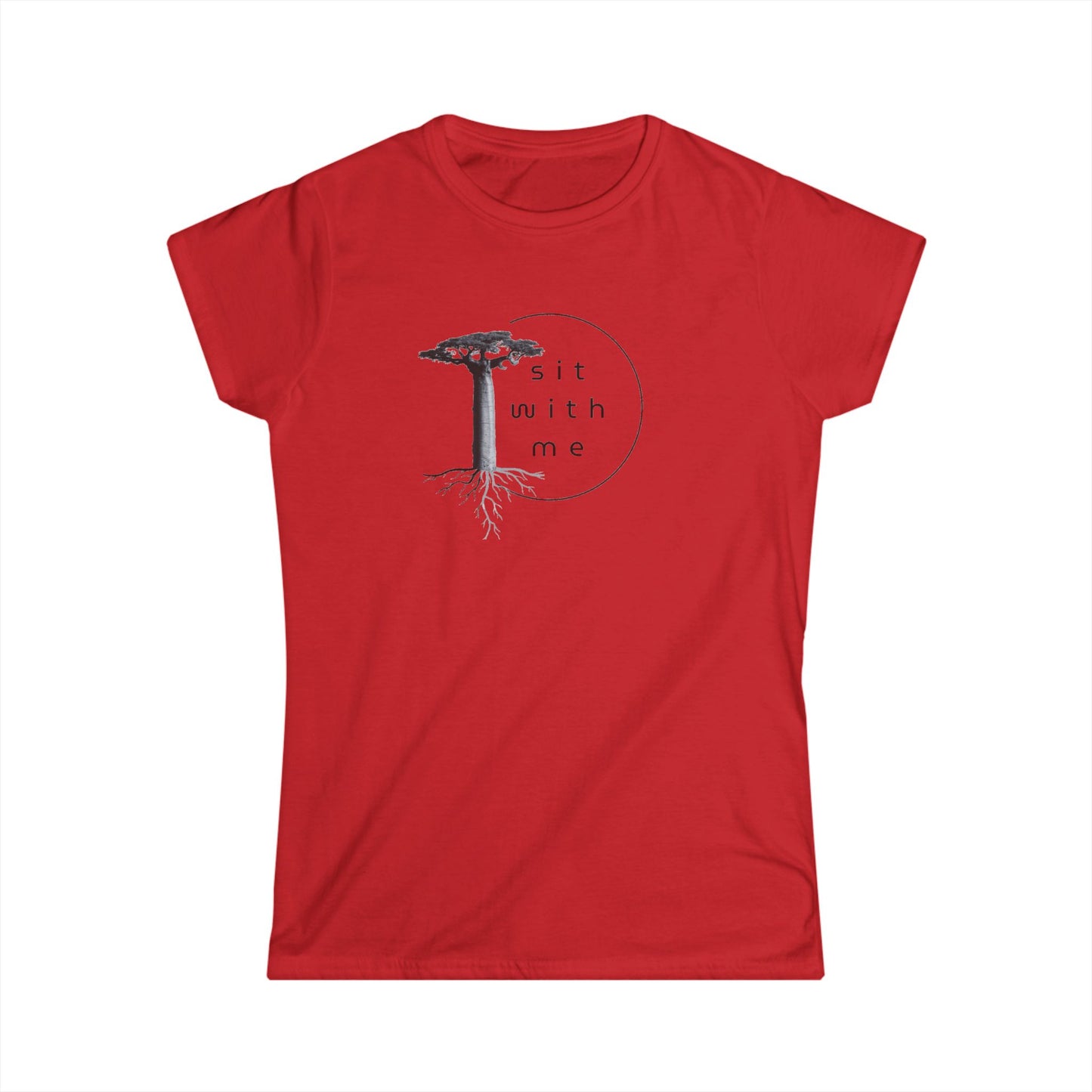 Women's Softstyle Tee with Inspirational Tree Design, Casual Shirt, Nature Lover Tee, Gift for Friends, Motivational Apparel