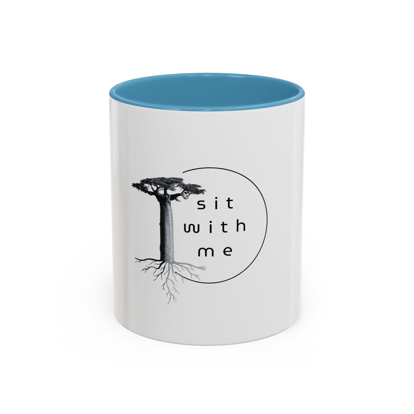 Meditative Accent Coffee Mug with Inspirational Quote, Gift for Yoga Lovers, Home Decor, Self-Care, Morning Coffee Routine, Tea Lovers