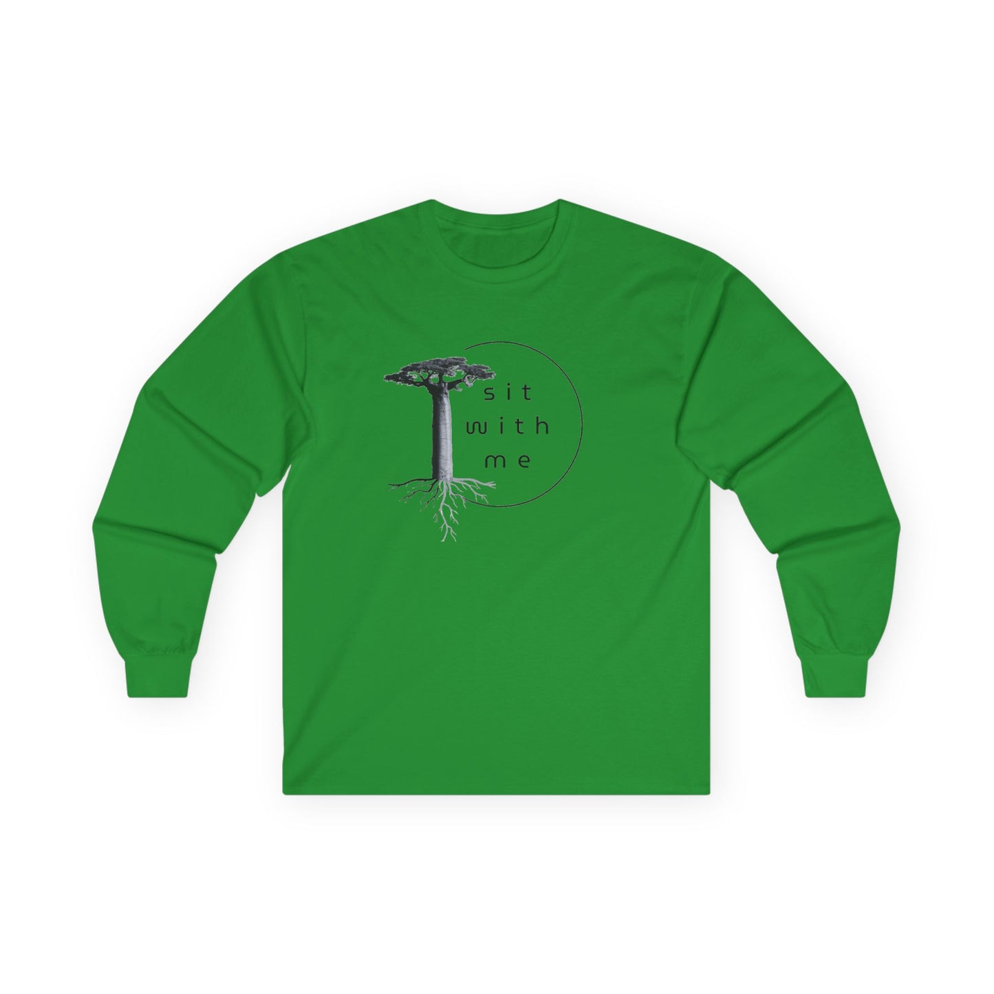 Unisex Long Sleeve Tee with 'Sit With Me' Design, Comfortable Tee for Nature Lovers, Ideal for Cozy Gatherings, Gift for Friends, [...]
