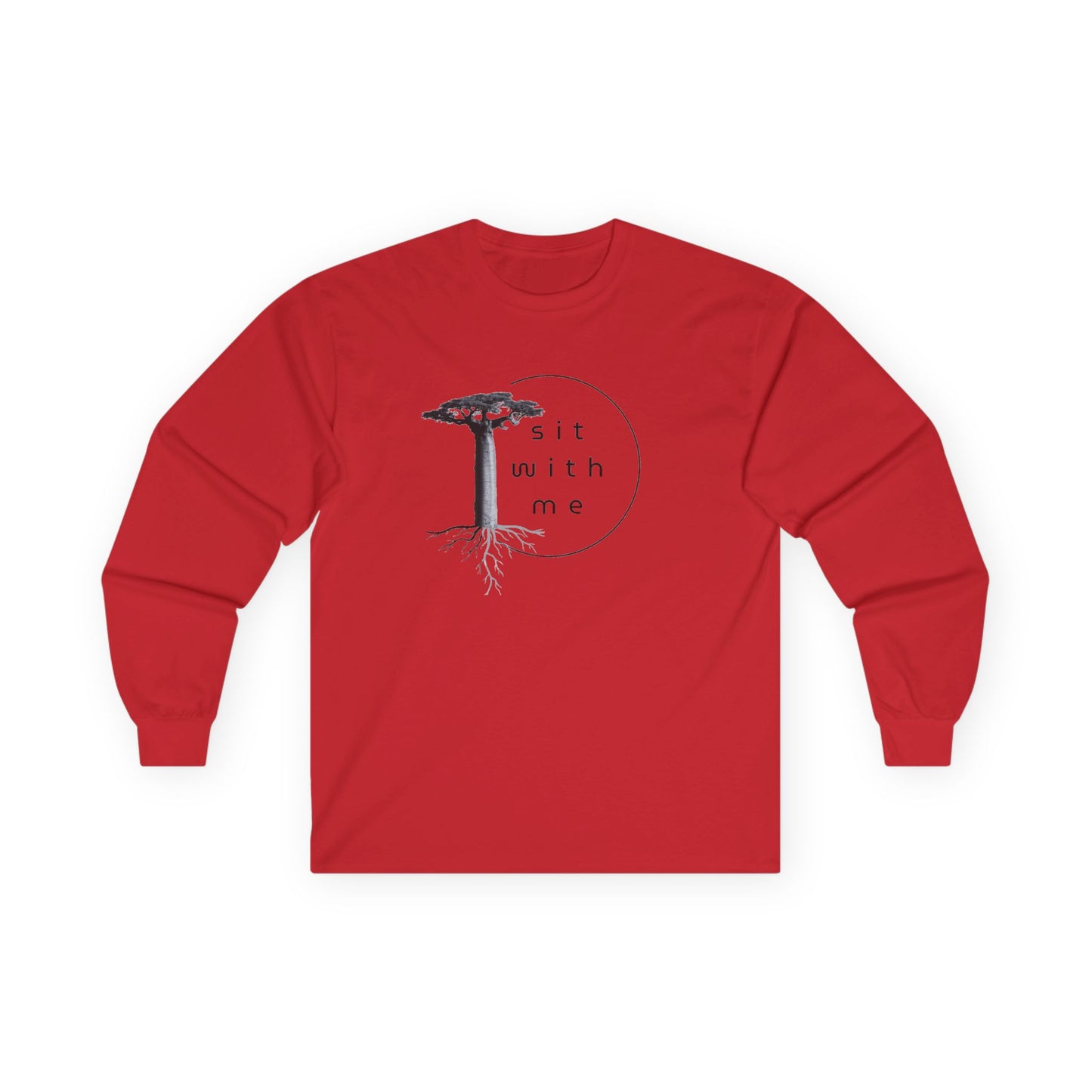 Unisex Long Sleeve Tee with 'Sit With Me' Design, Comfortable Tee for Nature Lovers, Ideal for Cozy Gatherings, Gift for Friends, [...]