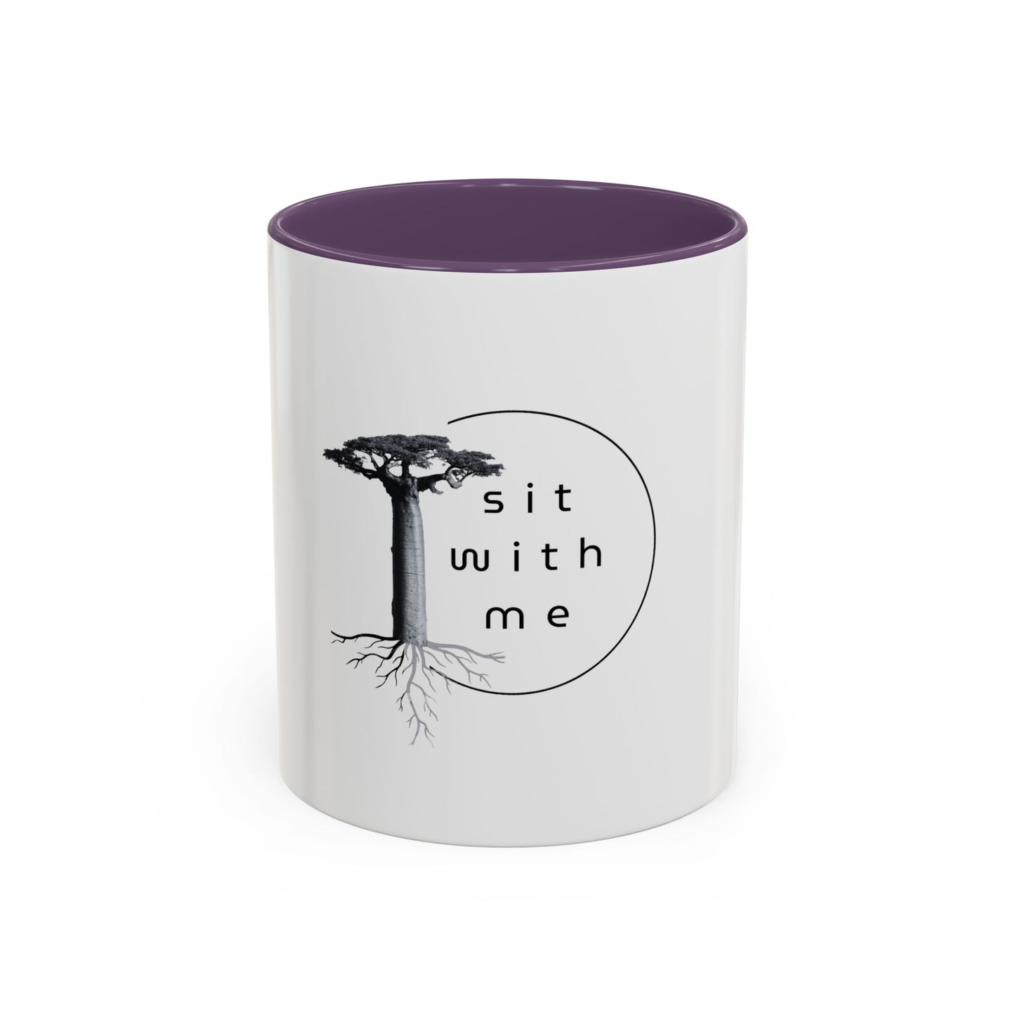 Meditative Accent Coffee Mug with Inspirational Quote, Gift for Yoga Lovers, Home Decor, Self-Care, Morning Coffee Routine, Tea Lovers