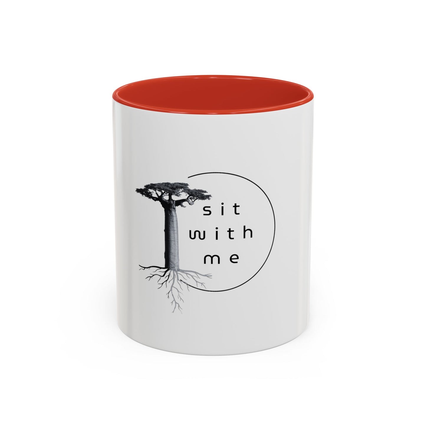 Meditative Accent Coffee Mug with Inspirational Quote, Gift for Yoga Lovers, Home Decor, Self-Care, Morning Coffee Routine, Tea Lovers