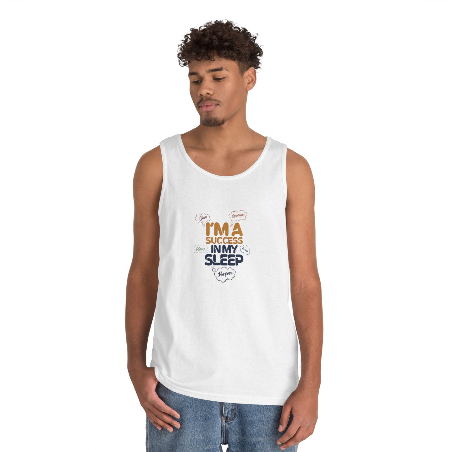 Success in My Sleep Tank Top, Perfect for Lazy Days, Fitness Lovers, Sleep Enthusiasts, Great for Birthdays, Casual Wear, Summer Vibes