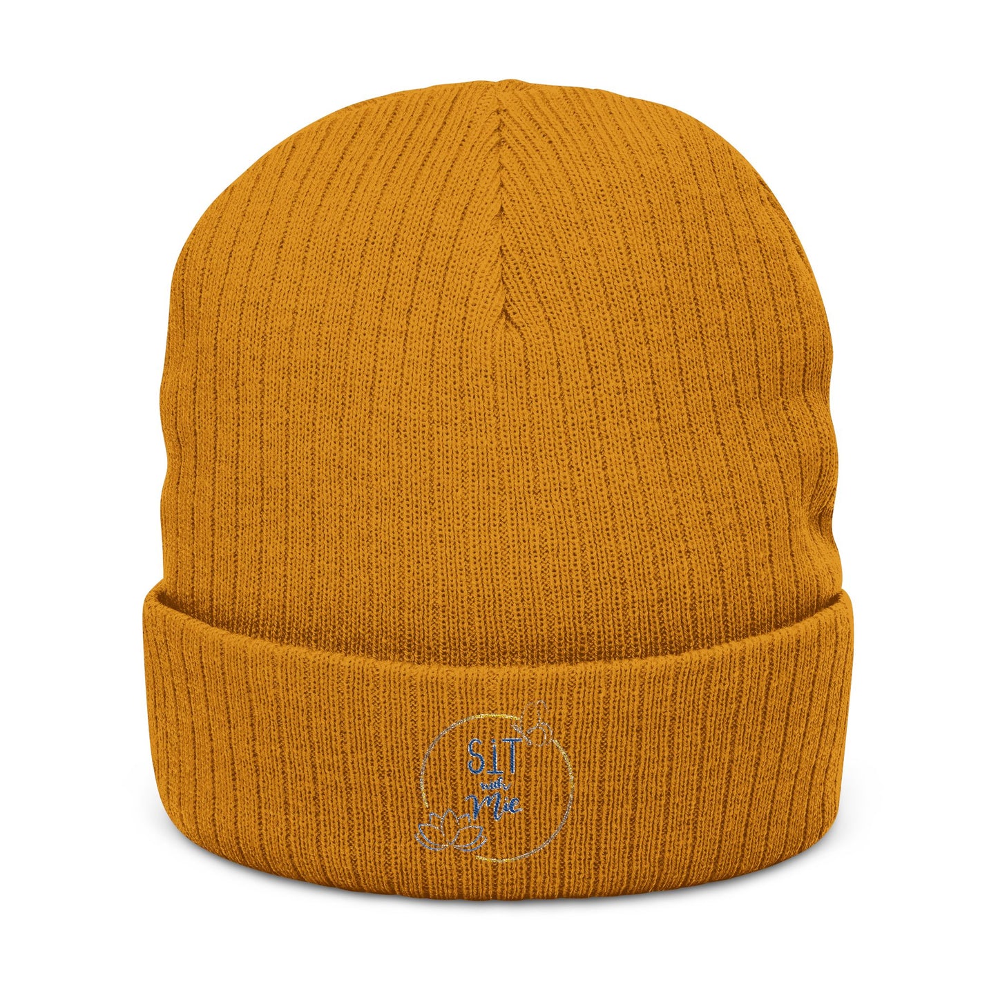 Cozy Ribbed Knit Beanie with Embroidery - Perfect Winter Hat for Outdoor Adventures, Gifts, and Everyday Wear