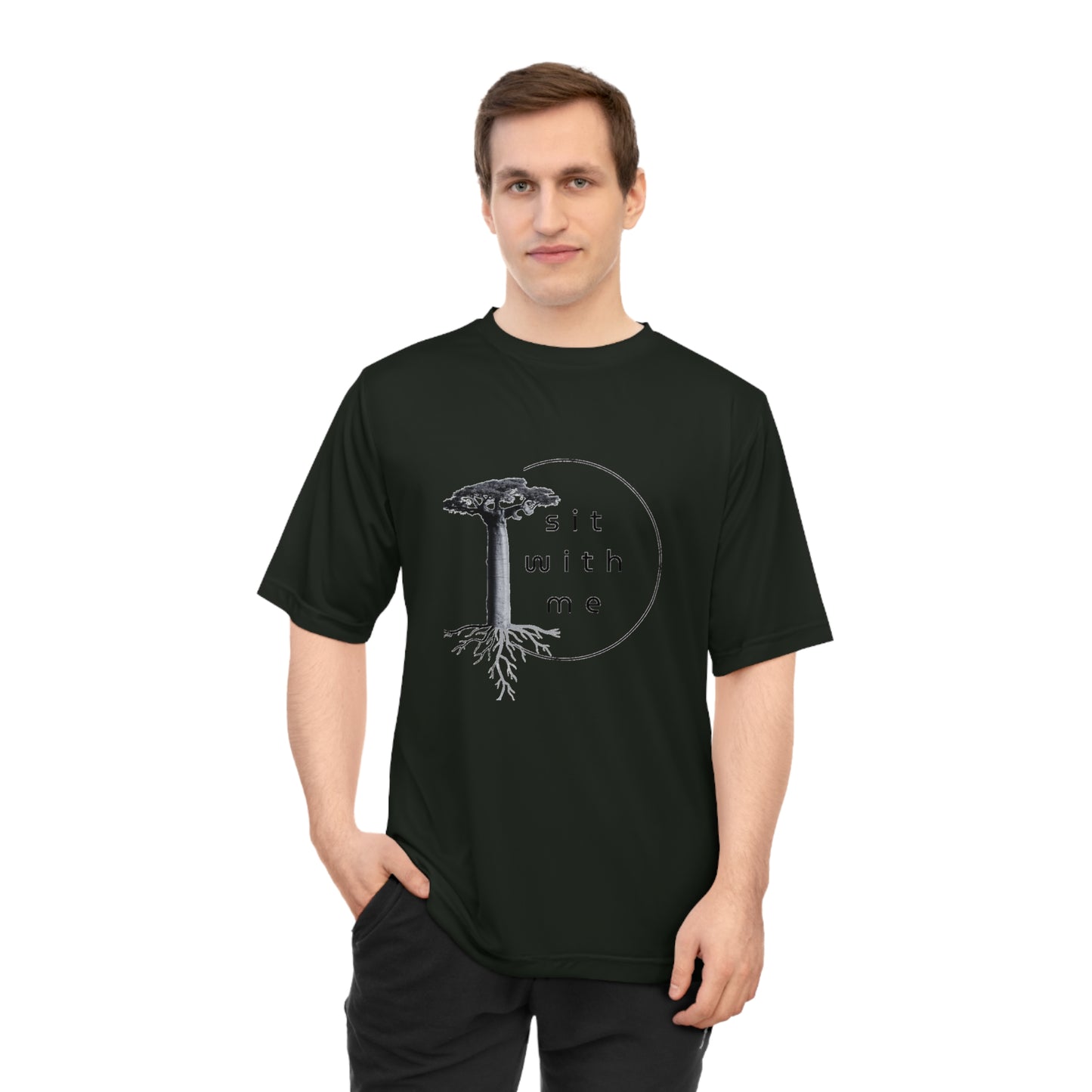Mindful Tree Performance T-Shirt - Eco-Friendly Apparel, Unisex Gift, Yoga Attire, Outdoor Wear, Casual Style