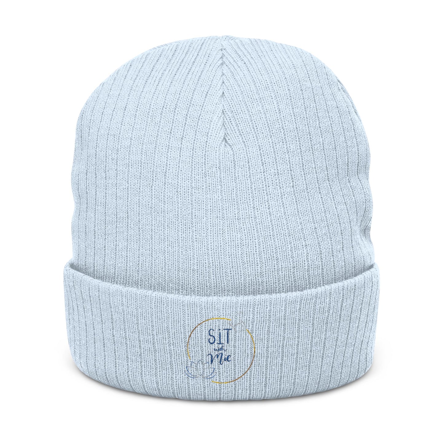 Cozy Ribbed Knit Beanie with Embroidery - Perfect Winter Hat for Outdoor Adventures, Gifts, and Everyday Wear